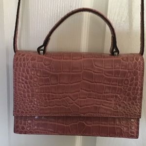 Patricia Nash Distressed Vintage Croc BAG…..OLD ROSE
